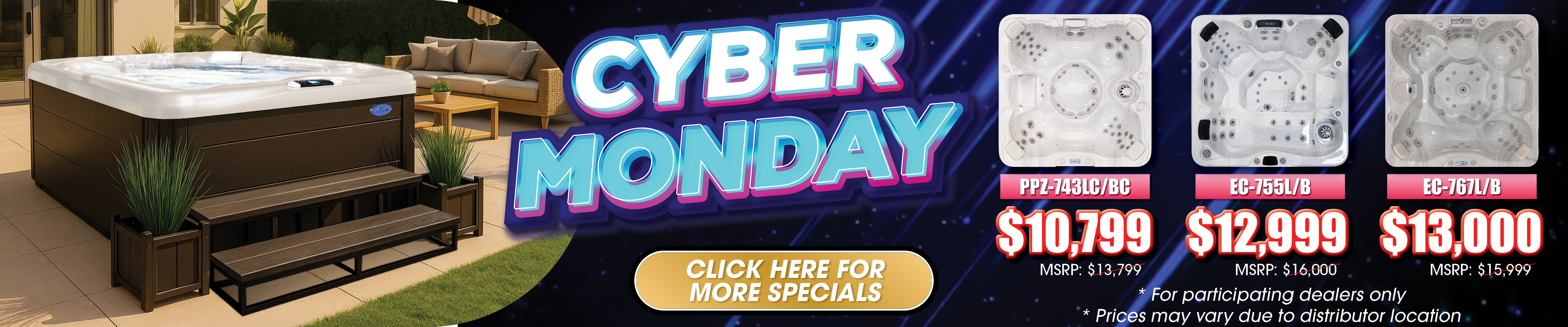 Calspas hot tub being used in a family setting - Coraville